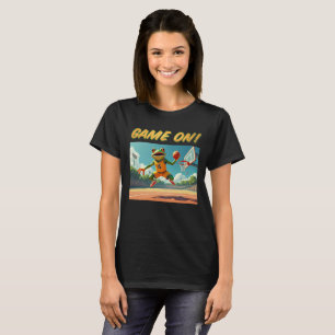 Game On Basketball Frosch Frauen schwarzer T - Shi T-Shirt