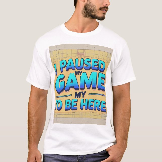 Game On: Cartoon 3D Gaming Remote T - Shirt Design (Vorderseite)