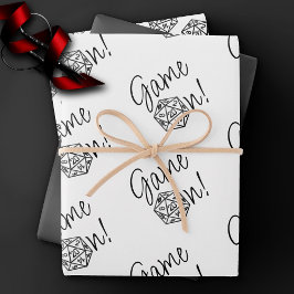 Game On Classic Tabletten | PnP Roleplayer Dice Geschenkpapier Set