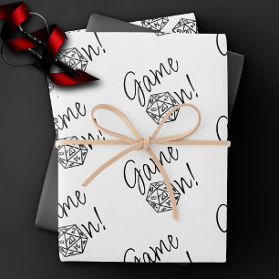 Game On Classic Tabletten PnP Roleplayer Dice Geschenkpapier Set