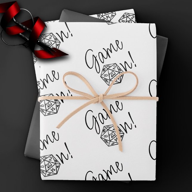 Game On Classic Tabletten | PnP Roleplayer Dice Geschenkpapier Set (Von Creator hochgeladen)