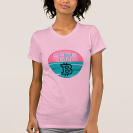 GAME ON crypto Tshirt gift gift bitcoin PINK