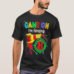 Game On I'm Turn 9 Jahre Boy Laser Tag Geburtstag T-Shirt