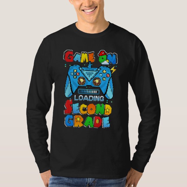 Game On Loading Second Grade Game Level Unlocked T T-Shirt (Vorderseite)