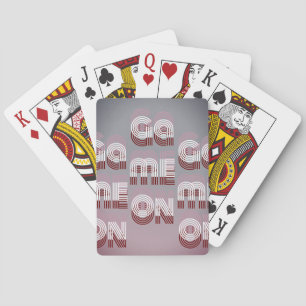 Game On Retro-Typografie Grau Spielkarten