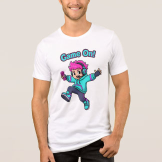 Game On! – Süßes Cartoon-Gamer-Charakter-T-Shirt Tri-Blend Shirt