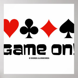Game On! (Vier Card-Anzug) Poster