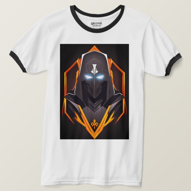 Game On with Style: Vector Ghost Silhouette T-Shir T-Shirt (Design vorne)