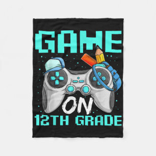 Game On-Zwölfte Klasse Shirts, Lustiger Gamer-Jung Fleecedecke