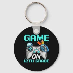 Game On-Zwölfte Klasse Shirts, Lustiger Gamer-Jung Schlüsselanhänger