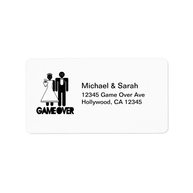 Game Over - Adresslisten Adressaufkleber (Vorne)