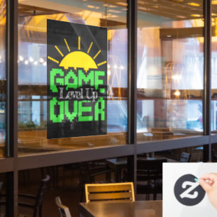 Game Over: Alte Spiele wiederbeleben, dein Spiel a Fensteraufkleber
