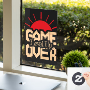 Game Over: Alte Spiele wiederbeleben, dein Spiel a Fensteraufkleber