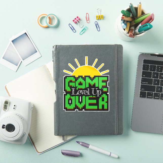 Game Over, beleb retro Spiele mit, Level Up Aufkleber (iPad Hülle)