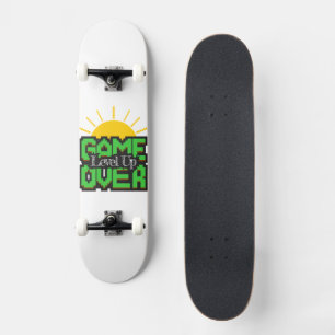 Game Over, beleb retro Spiele mit, Level Up Skateboard
