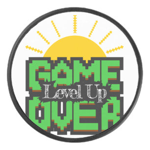 Game Over, belebte Retro-Spiele mit, Levelaufstieg Eishockey Puck