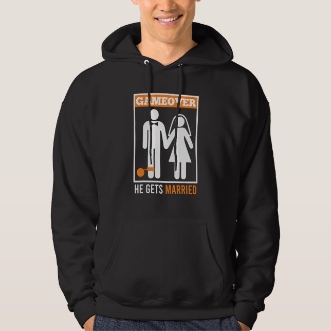 Game over Ehemann Bachelor Party Hoodie (Vorderseite)