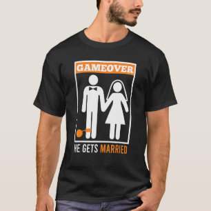 Game over Ehemann Bräutigam Junggesellenabschied T-Shirt