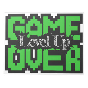 Game Over, erwecke Vintage-Klassiker zum Leben und Notizblock
