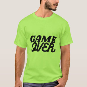 Game Over Gaming-Typografie-T-Shirt T-Shirt