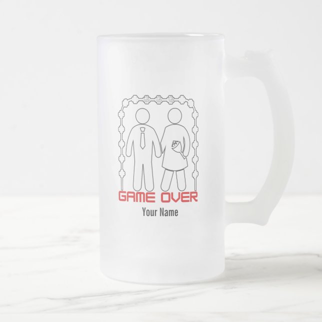 Game over - GO01A 🎮💍   Mattglas Bierglas (Rechts)