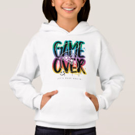 Game over graffiti joystick gamer hoodie