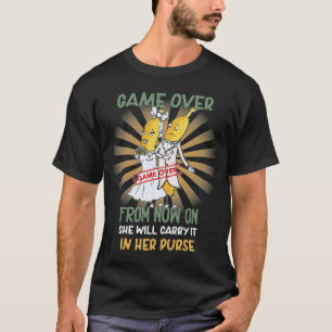 Game Over Hochzeit Junggesellenabschied Humorvoll T-Shirt