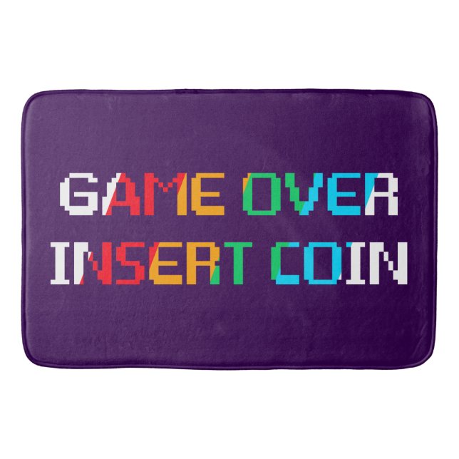 Game Over Insert Coin Badematte (Vorderseite)