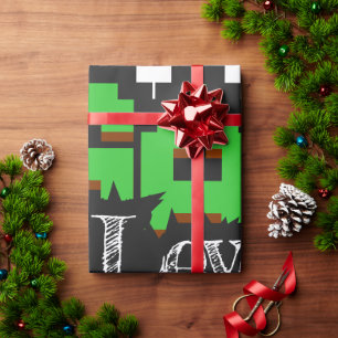 Game Over, Level Up: Pixelige Retro-Spielwelt Geschenkpapier
