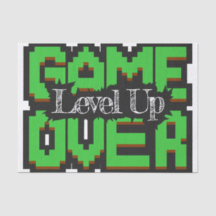 Game Over, Level Up: Pixelige Retro-Spielwelt Seidenpapier