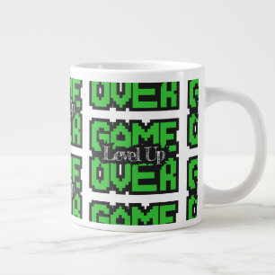 Game Over, Level Up: Retro-Pixel-Sandbox-Abenteuer Jumbo-Tasse