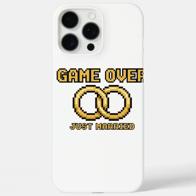 Game Over Married Funny iPhone Case (Rückseite)