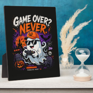 Game Over Nie Lustiger Gamer-Geist Halloween Fotoplatte