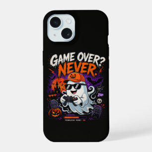 Game Over Nie Lustiger Gamer-Geist Halloween iPhone 15 Hülle