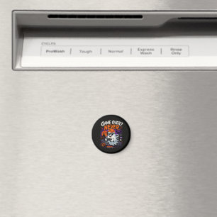 Game Over Nie Lustiger Gamer-Geist Halloween Magnet
