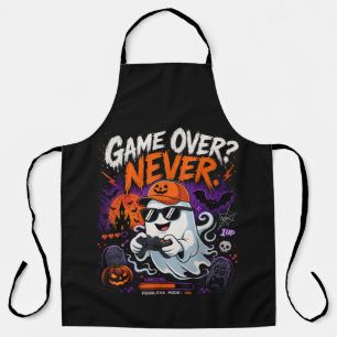 Game Over Nie Lustiger Gamer-Geist Halloween Schürze