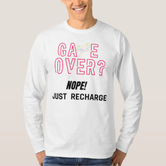 Game Over? Nö, einfach aufladen Neon-Gamer T-Shirt