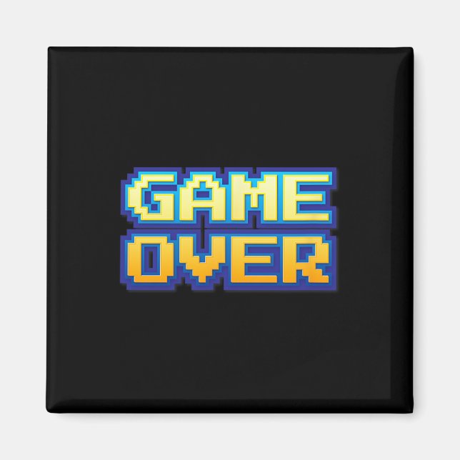 Game Over Retro-Videospiel-Arcade 80er 90er  Magnet (Vorne)