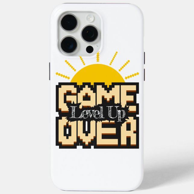 Game Over, Revive retro games with, level up Case-Mate iPhone Hülle (Rückseite)