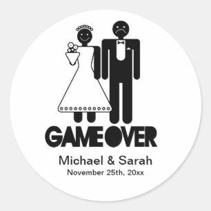 Game Over - Save the Date Aufkleber