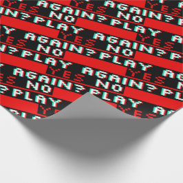 Game Over Spiel nochmal Gamer Geschenkpapier