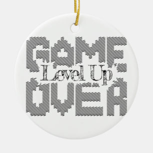 Game Over: Stellen Sie den altmodischen Spaß wiede Keramik Ornament