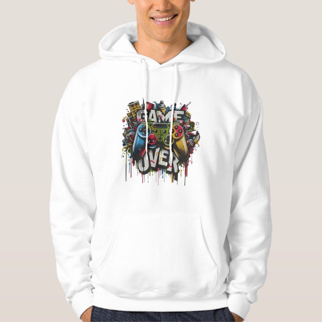 "Game Over" Streetwear Graphic Hoodie (Vorderseite)