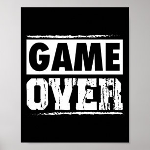 Game Over Vintage Retro Videospiele Gaming Arcade Poster