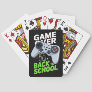 Game Over Zurück zur Schule Lustiger erster Schult Spielkarten