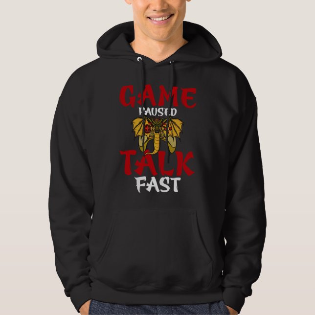 Game Paused Talk Fast  Video Game  Gaming Hoodie (Vorderseite)