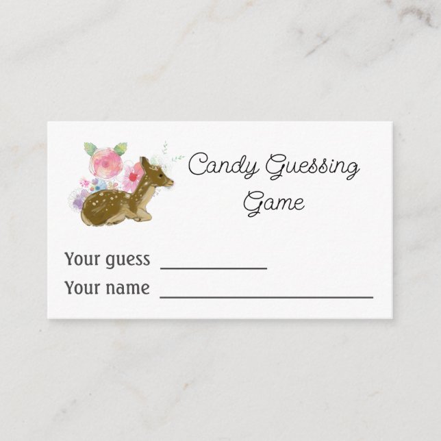 Game Pink Girl's Baby Shower Begleitkarte (Vorderseite)