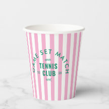 Game Set Match Après Tennis Club Rosa Streifen
