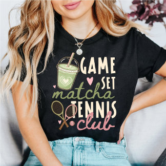 Game Set Matcha Tennis Club Cute Retro Mädchenhaft T-Shirt