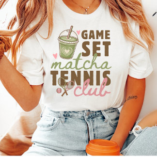 Game Set Matcha Tennisclub Niedlich Retro T-Shirt